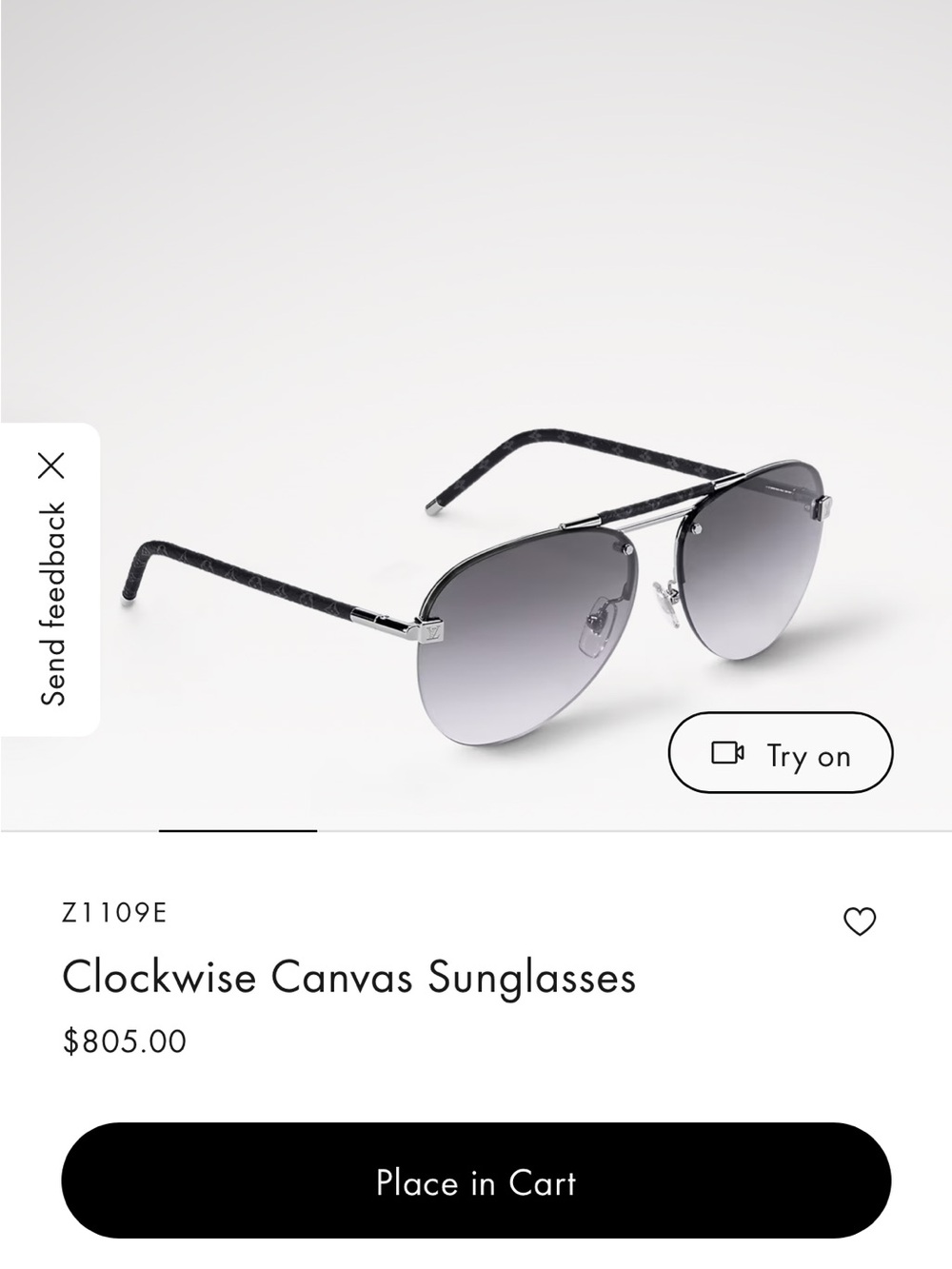 Louis Vuitton Clockwise Canvas Sunglasses